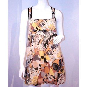 BCBG MAX AZRIA Plates RACER BACK Bubble DRESS ( M )